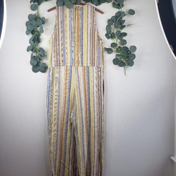 Anthro Drew Cole Lemon Jumpsuit NWT MED - Picture 7 of 8